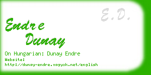 endre dunay business card